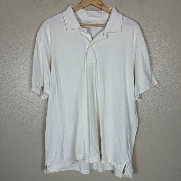 Buck Mason Men’s White Polo Shirt XL 100% Cotton Classic Minimalist Short Sleeve - Picture 3 of 5